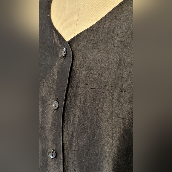 Deepa's black raw silk jacket. Size large. Excellent condition. - Picture 6 of 7